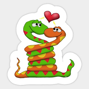 Love Snakes Sticker